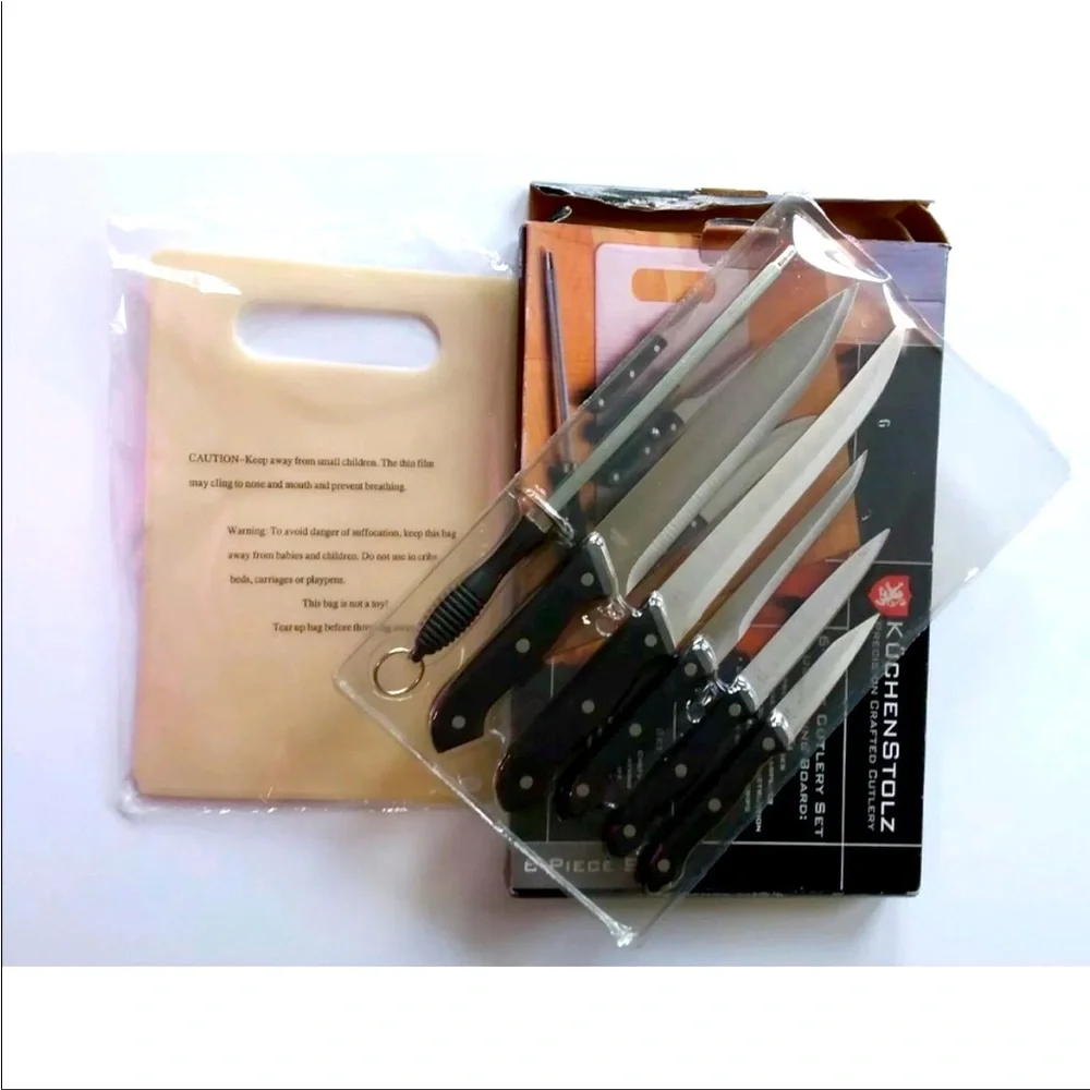 Kuchenstolz Precision 6-Piece Crafted Cutlery Plus Cutting Board. New in Box.